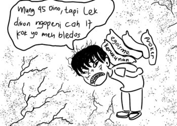 Ilustrasi keadaan KKN (Ilustrasi: Dedikasi)