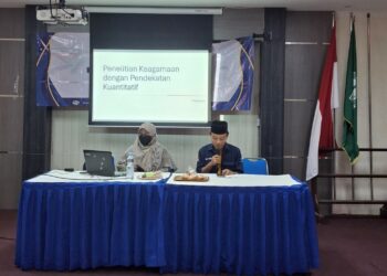 pelatihan metode kuantitatif di aula fuda iain kediri